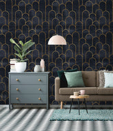 Art Deco Geometric Vintage Wallpaper by Coloritto